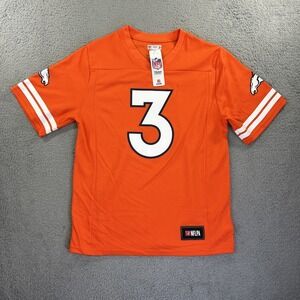 Russell‎ Wilson Denver Broncos Jersey Mens Small Orange #3 NFL Team Apparel NEW